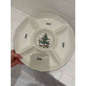 Vintage Niko Ceramics Christmas Divided Serving Tray